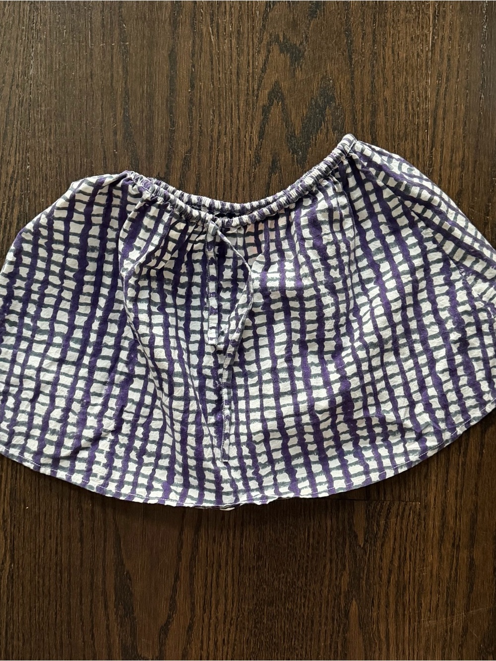 Coniglio Purple Grid Print Skirt